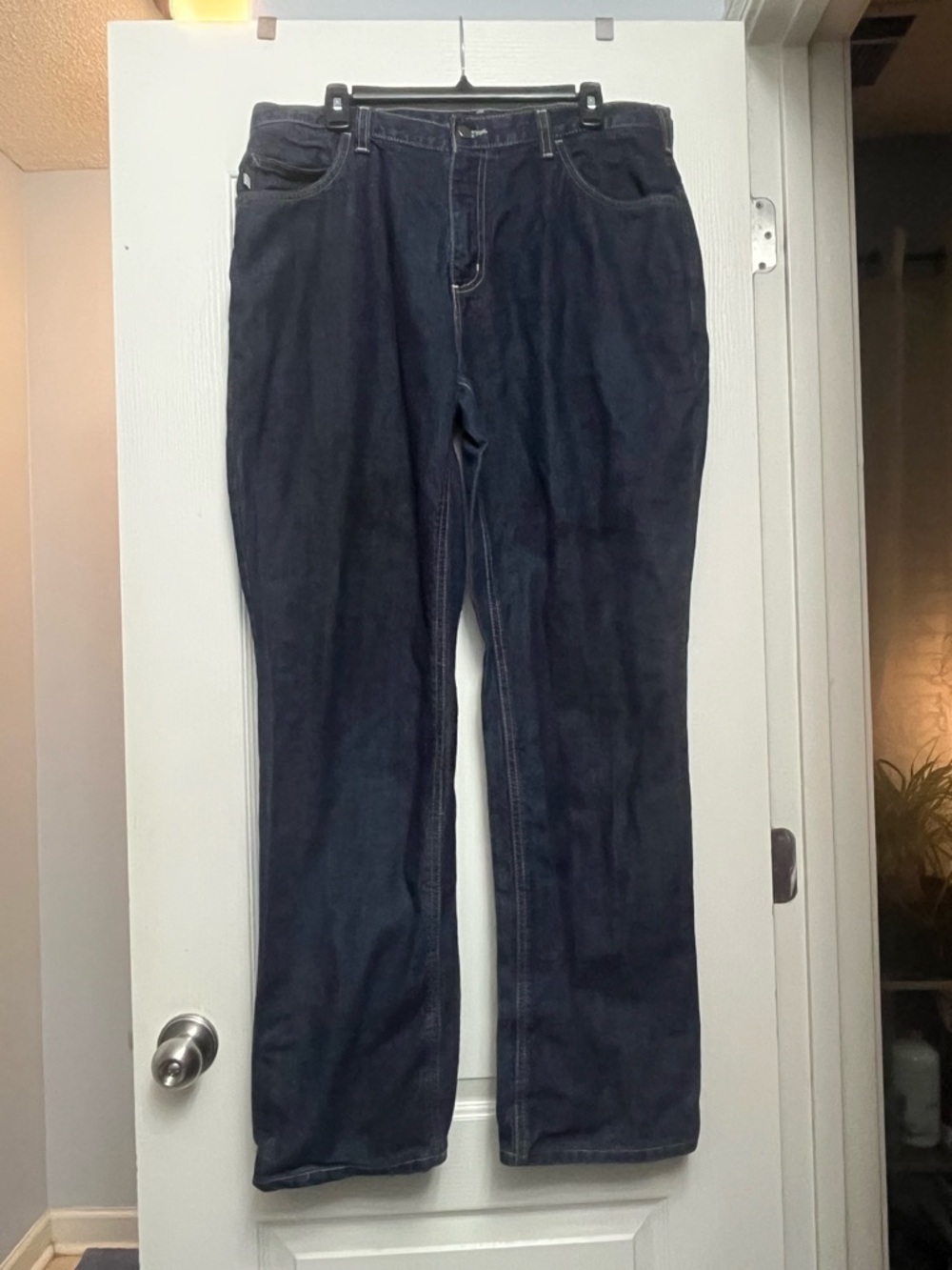 Carhartt Men's Dark Indigo Jeans with Contrast Stitching